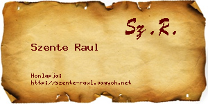 Szente Raul névjegykártya